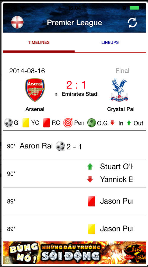 LIVE SCORE - PREMIER LEAGUE screenshot 4